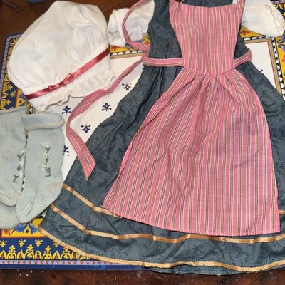 American Girl Felicity Town  Fair Dress, Apron, ++ - Image 1 of 4
