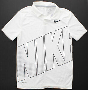 Nike Boy's Youth Dri-Fit Essential Graphic Short Sleeve Pull Over Polo Shirt