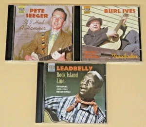 3 CD Naxos Folk Legends - PETE SEGER / BURL IVES / LEADBELLY - Picture 1 of 2