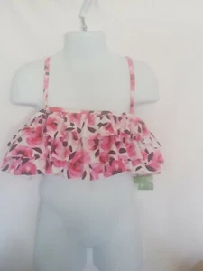 Kate Spade New Your Girls Rose Ruffle Rosebud Bikini Top 12Youth - Picture 1 of 5