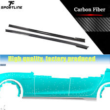 Fit For Maserati Ghibli Sedan 2014UP Dry Carbon Side Skirt Extension Lip Trim 