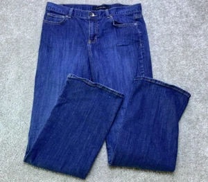 Calvin Klein Womens Flare Jeans Boho Preppy 12/32 Denim Embroidered Pockets - Picture 1 of 19