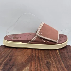 Olukai Nu'a Olu Sandals Womens 10 Pink Comfort Slide Slip On Open Toe Beach Pool - Picture 1 of 12