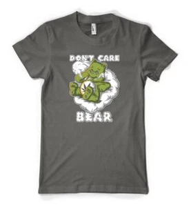 Don't Care Bear Smoking Weed Floaty Cloud Personalised Unisex Adult T Shirt - Picture 1 of 20