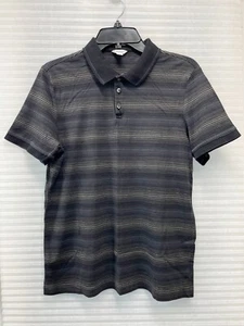 Camisas polo de manga corta a rayas negras y grises de Calvin Klein para hombre | Talla M - Imagen 1 de 10