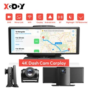 CarPlay Autoradio GPS Navi Dashcam 10,26 Zoll 4K Touchscreen DVR Tragbarer AUX - Bild 1 von 19