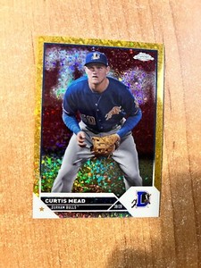 2023 Topps Pro Debut - Curtis Mead Gold Chrome Mini Diamonds Refractor 39/50