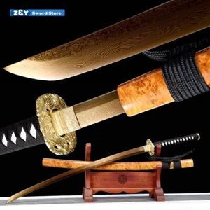 Handmade Damascus Folded T10 Steel Katana Japanes Samurai Sharp Functional Sword - Picture 1 of 10