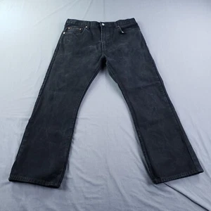 Levis 517 Jeans Mens 38x32 Black Marble Bootcut American Workwear Denim - Picture 1 of 13