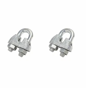 Paquete de 10 abrazaderas de cable 8 mm agarre de cable alambre de metal de acero pernos en U CEN069 - Imagen 1 de 3