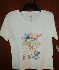 New Disney Parks Aristocats Movie Theme Tee Med Cotton Chest 41 Length 22.5 - Picture 1 of 5