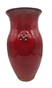 Ben Owens III Pottery Blood Red Vase Chinese Red Dated 1997 Signed - Picture 1 of 8
