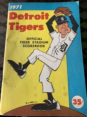 APR18 1971 Detroit Tigers/Red Sox Official Scorebook MLB Baseball Tiger Stadium - Image 1 of 4
