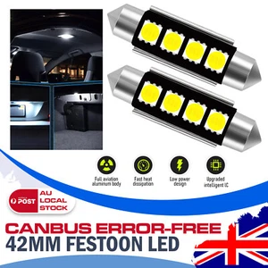 39MM C5W LED 5050 For all Car Festoon Dome Interior Footwell Light Bulb Canbus - Picture 1 of 19