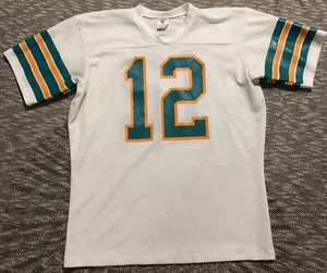 Vintage Bob Griese Rawlings Miami Dolphins #12 Football Jersey Size Large 42-44 - Picture 1 of 13