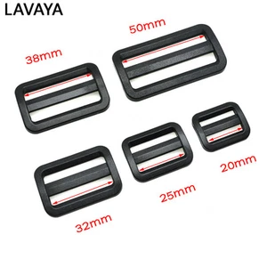 Kunststoff schwarz Kurve Tri-Glide Schieber verstellbare Schnalle für Taschen Gurtband - Bild 1 von 9