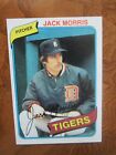 1980 Topps cartes de baseball - # 371 Jack Morris, P, Detroit Tigers