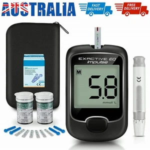Blood Glucose Monitor Diabetes Testing Kit Blood Sugar Meter with 50 Test Strips - Picture 1 of 17