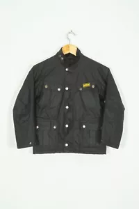 -Children's Barbour Duke. Wax Cotton Black Jacket Size S - Picture 1 of 9