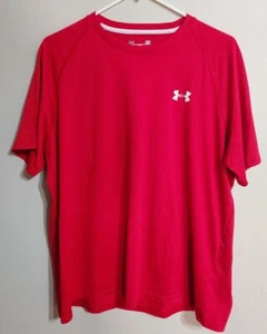 Under Armor Heat Gear Loose Men's Red Short Sleeve Shirt!! Size Large!! - Picture 1 of 5