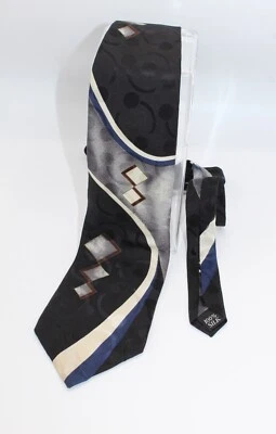 Corbata Cuello EVAN-PICONE Diseño Blanco Negro 100% Seda Usada Excelente Estado De Colección Foto 1 de 4