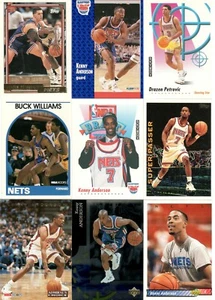 Lote de 59 tarjetas vintage de New Jersey Nets, Petrovic, Anderson, Williams, Coleman, más - Imagen 1 de 7