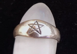 925 Sterlingsilber Pentagramm --- verstellbarer Zehenring --- Menge 1624 - Bild 1 von 2