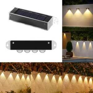 Solar Wall Lamp Outdoor Waterproof Solar Powered Light Garden, Home X0D0 - Picture 1 of 23
