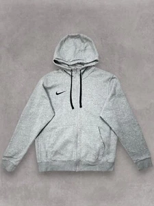 Nike Hoodie Herren M Grau Kapuzenpullover Zip Sweatjacke mit Swoosh Logo - Bild 1 von 5