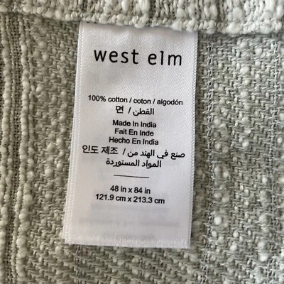 West Elm Two 1 Textured Stripe Curtain 48x84 New! Platinum Gray Unlined - Image 1 of 4