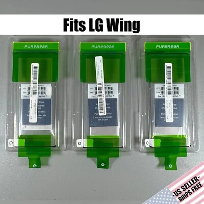 Pure Gear Screen Protectors for LG Wing - 3x HD Clear Glass | 6.8 Curved Screen - Image 1 of 4