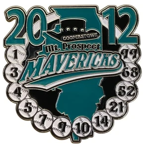 Cooperstown Mt. 2012 Prospect Mavericks Baseball Trading Pin türkis & silber mit - Bild 1 von 3