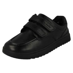 Jungen Clarks Doppelriemen Verschluss Schulschuhe Tor Stil K - Picture 1 of 10