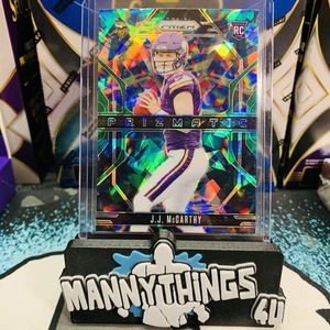 2024 Prizm J.J. McCarthy Prizmatic RC Green Ice Rookie #8 Vikings 🔥 - Picture 1 of 3