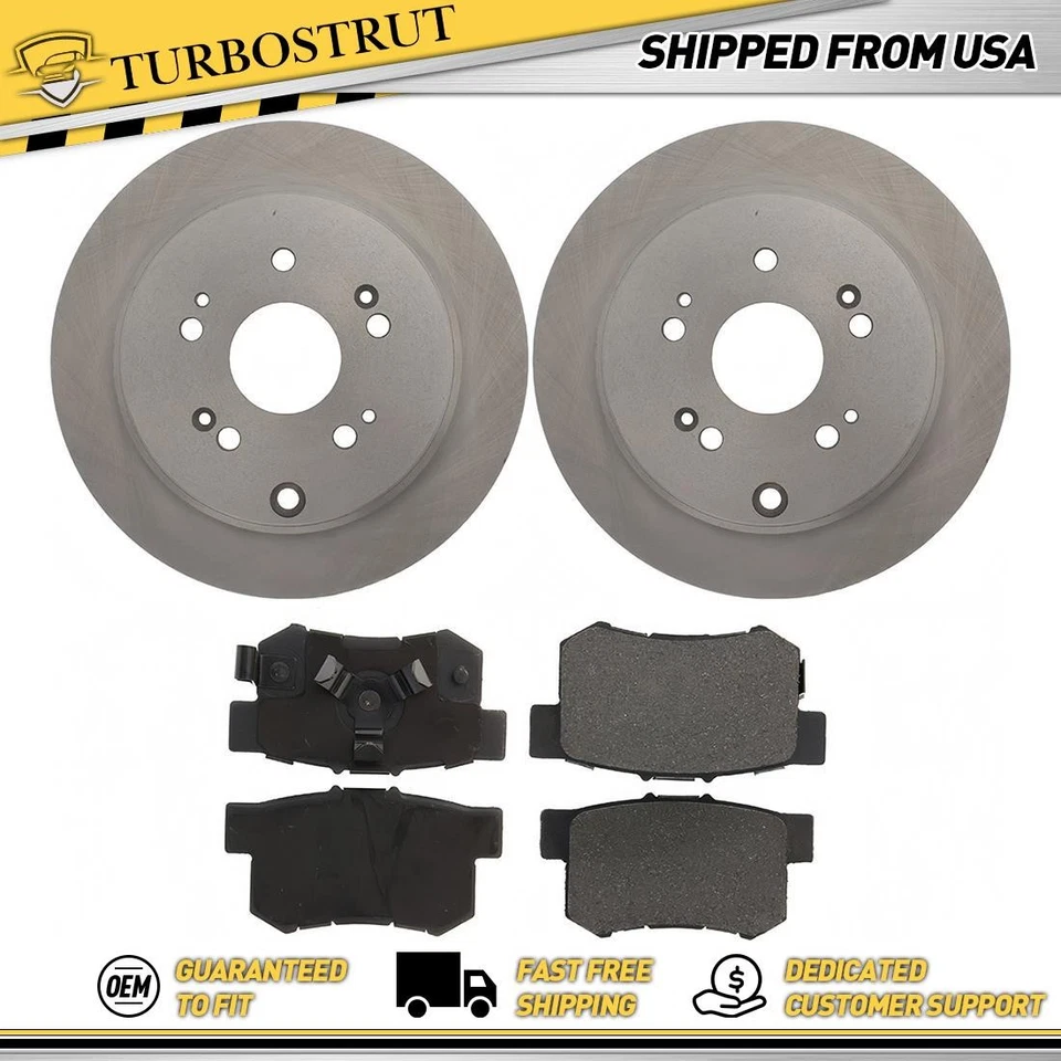 Kit de pastillas de freno rotores de freno traseros OE para Acura RDX 2010-2012 2,3 L Foto 1 de 2