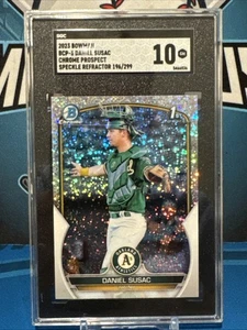 2023 Bowman Chrome Daniel Susac /299 RC SGC 10 GEM Speckle 1st #BCP-5 Athletics - Picture 1 of 1