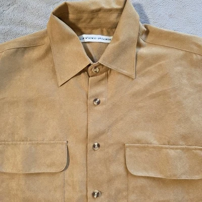 Irvine Park Para Hombres Medio Beige Tostado Manga Larga Con Botones Gamuza Poliéster Foto 1 de 4