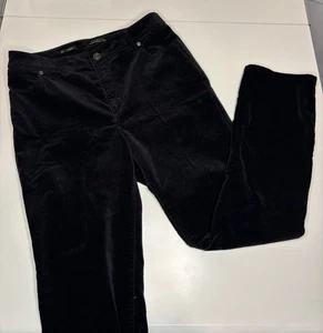 Talbots schwarz makellos 5 Taschen Samt gerades Bein Hose Größe 12P Petite - Bild 1 von 7