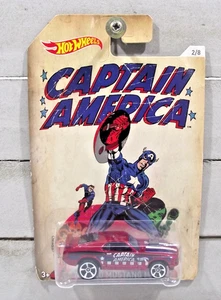 Ford Mustang Mach 1 1970 rojo Capitán América Hot Wheels Marvel - Imagen 1 de 4