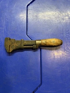 Vintage Worth Tools verstellbarer Kiefer Affe mit Schraubenschlüssel Holzgriff - Bild 1 von 10