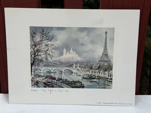1981 Maurice Legendre Paris Tour Eiffel et Sacré Coeur Editions Krisarts - Picture 1 of 3
