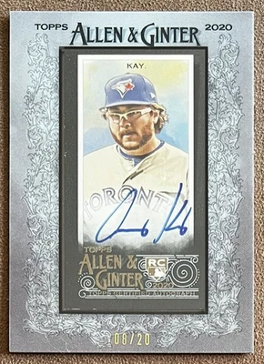 2020 Allen & Ginter X Framed Mini Autograph /20 Silver #MAAK Anthony Kay Rookie - Image 1 of 4