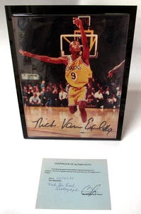Signierter 8x10 Druck Nick Van Exel #9 Lakers mit Plexiglasständer Basketball NBA F - Bild 1 von 4