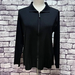 Misook schwarze Langarm Strickjacke Gr. L - Bild 1 von 8