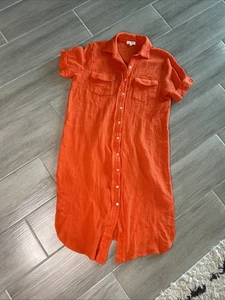 Orange Gauze UMGEE Maxi Dress | Woman’s | Size Small Cotton  - Picture 1 of 9