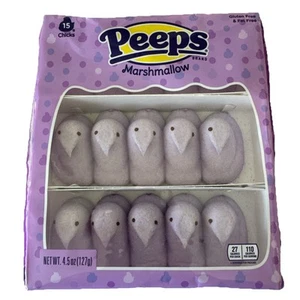 Ostern Peeps lila Marshmallow Süßigkeiten Kauartikel 15 Küken - Bild 1 von 14
