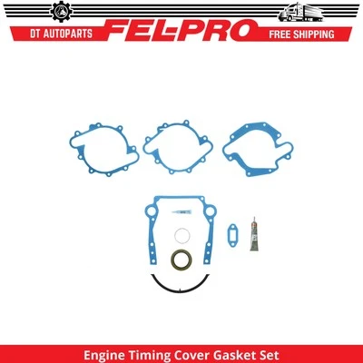 For 1987-1990 Cadillac Brougham 5.0L V8 Engine Timing Cover Gasket Set Fel-Pro - Image 1 of 2
