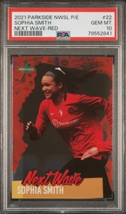 2021 SOPHIA SMITH PARKSIDE NWSL PREMIER EDITION NEXT WAVE NEXT WAVE-RED PSA 10 - Picture 1 of 2