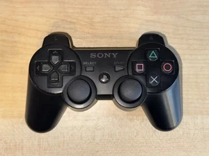 Official Genuine Sony PS3 PlayStation 3 DualShock 3 Wireless Controller Black - Picture 1 of 3