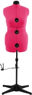 Dress Forms for Sewing, Pink Female Mannequin Adjustable Size 12-18,  - Image 1 of 4